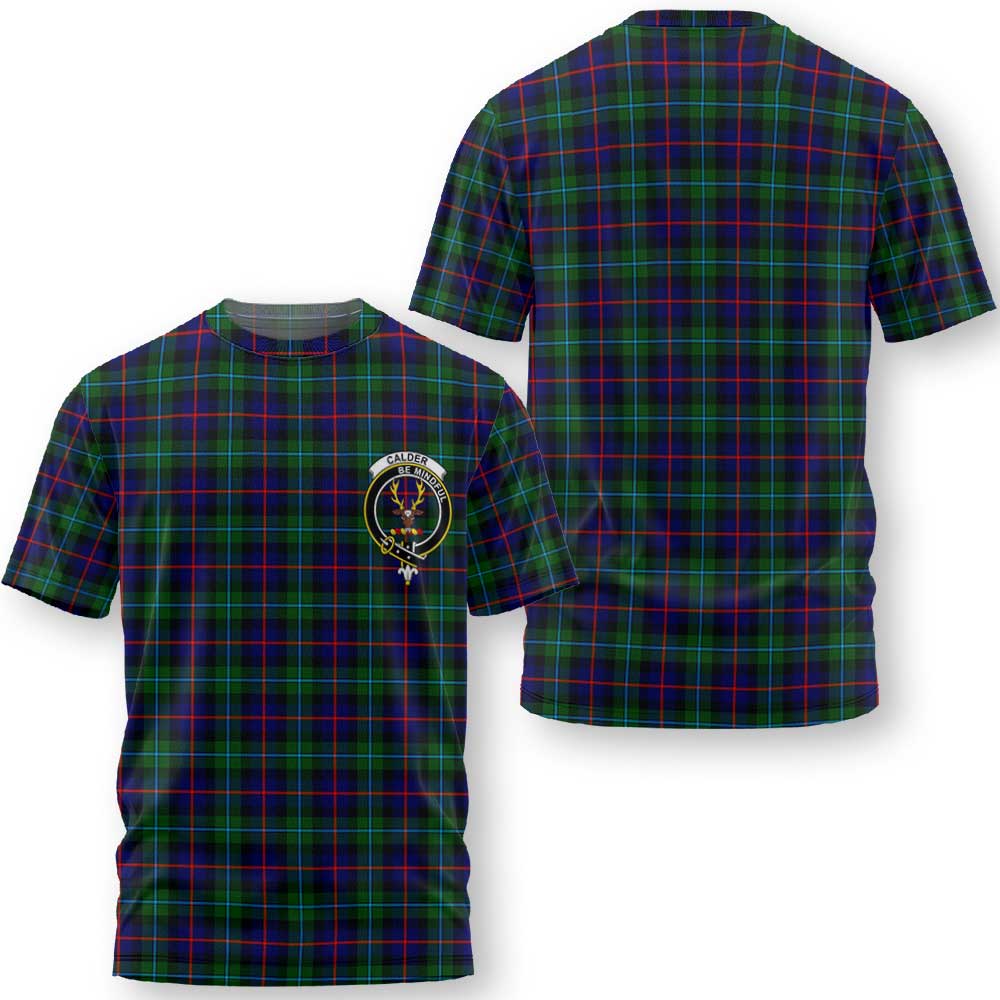 Clan Calder Tartan Men T Shirt Crest And Plaid Basic Style