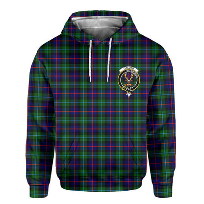 Clan Calder Tartan Women Hoodie Crest And Plaid Basic Style