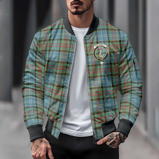 Clan Caldwell Tartan Men Bomber Jacket Crest And Plaid Basic Style