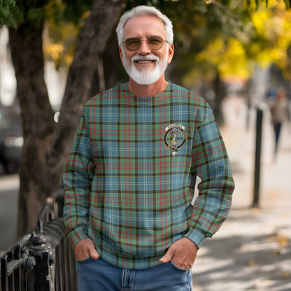 Clan Caldwell Tartan Men Sweatshirt Crest And Plaid Basic Style