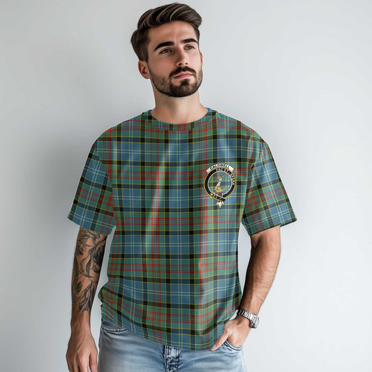 Clan Caldwell Tartan Men T Shirt Crest And Plaid Basic Style