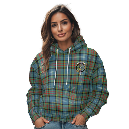 Clan Caldwell Tartan Women Hoodie Crest And Plaid Basic Style