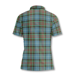 Clan Caldwell Tartan Women Polo Shirt Crest And Plaid Basic Style