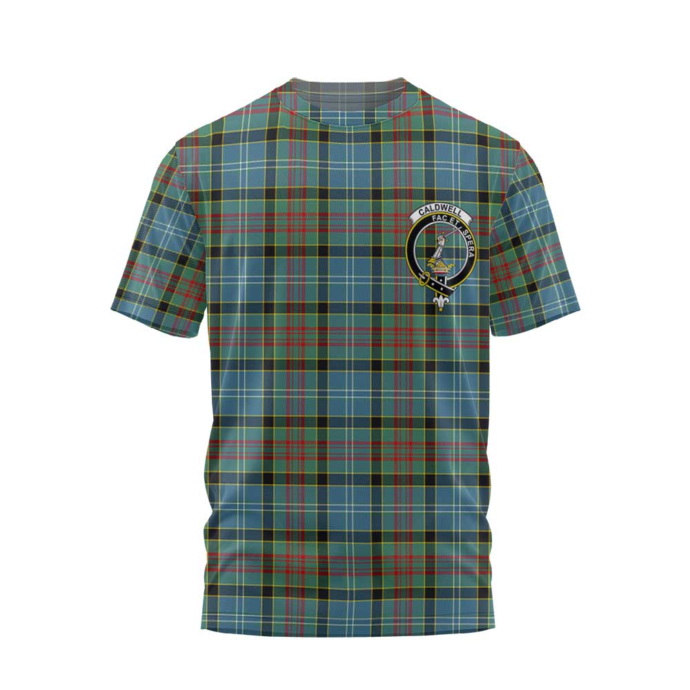 Clan Caldwell Tartan Women T Shirt Crest And Plaid Basic Style