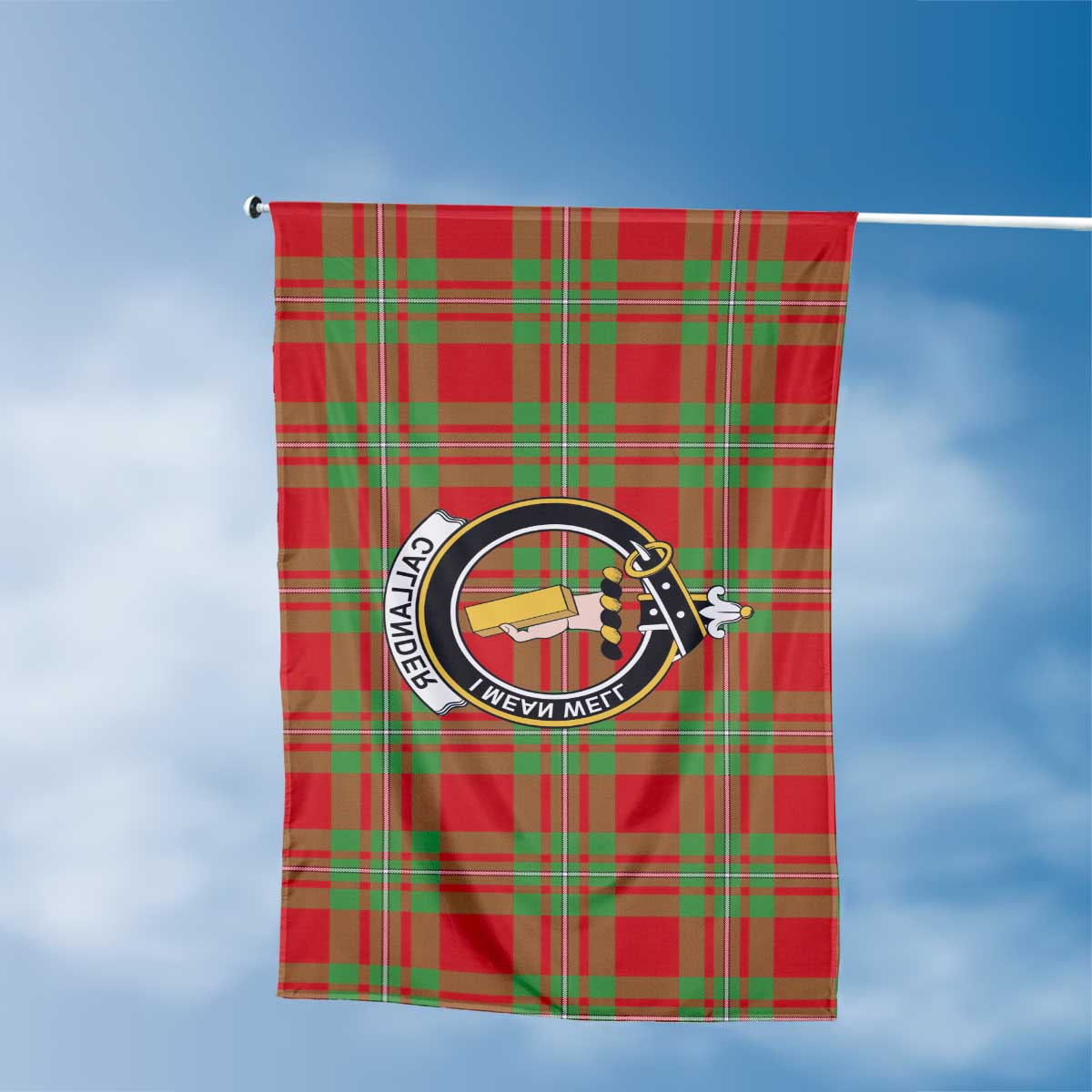 Clan Callander Tartan Flag Crest And Plaid Basic Style