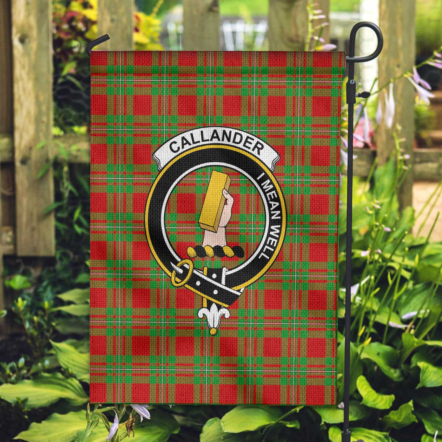 Clan Callander Tartan Garden Flag Crest And Plaid Basic Style