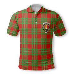 Clan Callander Tartan Men Polo Shirt Crest And Plaid Basic Style