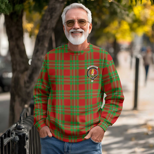 Clan Callander Tartan Men Sweatshirt Crest And Plaid Basic Style