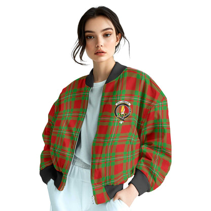 Clan Callander Tartan Women Bomber Jacket Crest And Plaid Basic Style