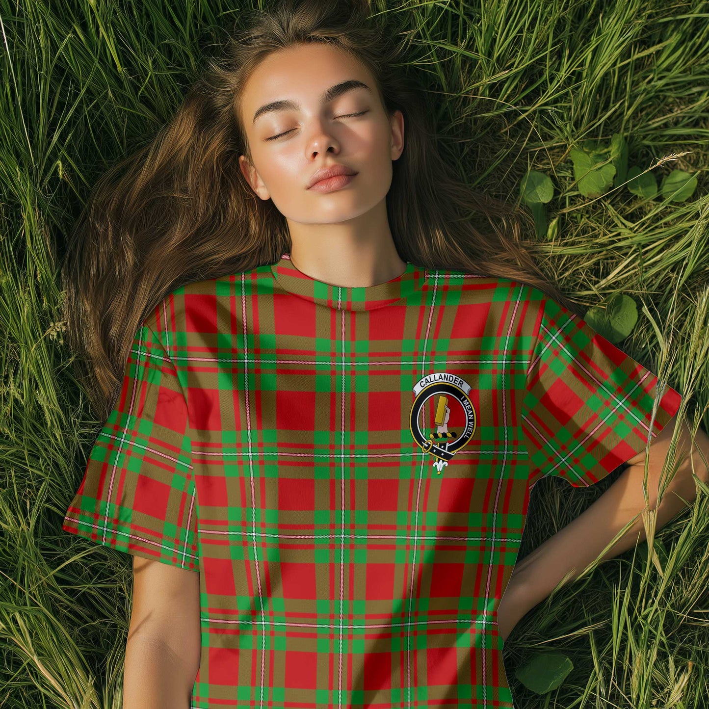 Clan Callander Tartan Women T Shirt Crest And Plaid Basic Style