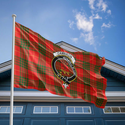 Clan Cameron Tartan Flag Crest And Plaid Basic Style