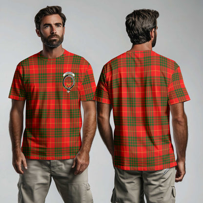 Clan Cameron Tartan Men T Shirt Crest And Plaid Basic Style