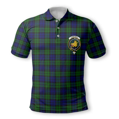 Clan Campbell Tartan Golf Men Polo Shirt Crest And Plaid Basic Style