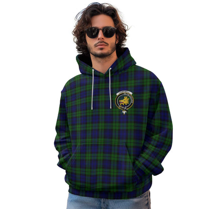 Clan Campbell Tartan Men Hoodie Crest And Plaid Basic Style