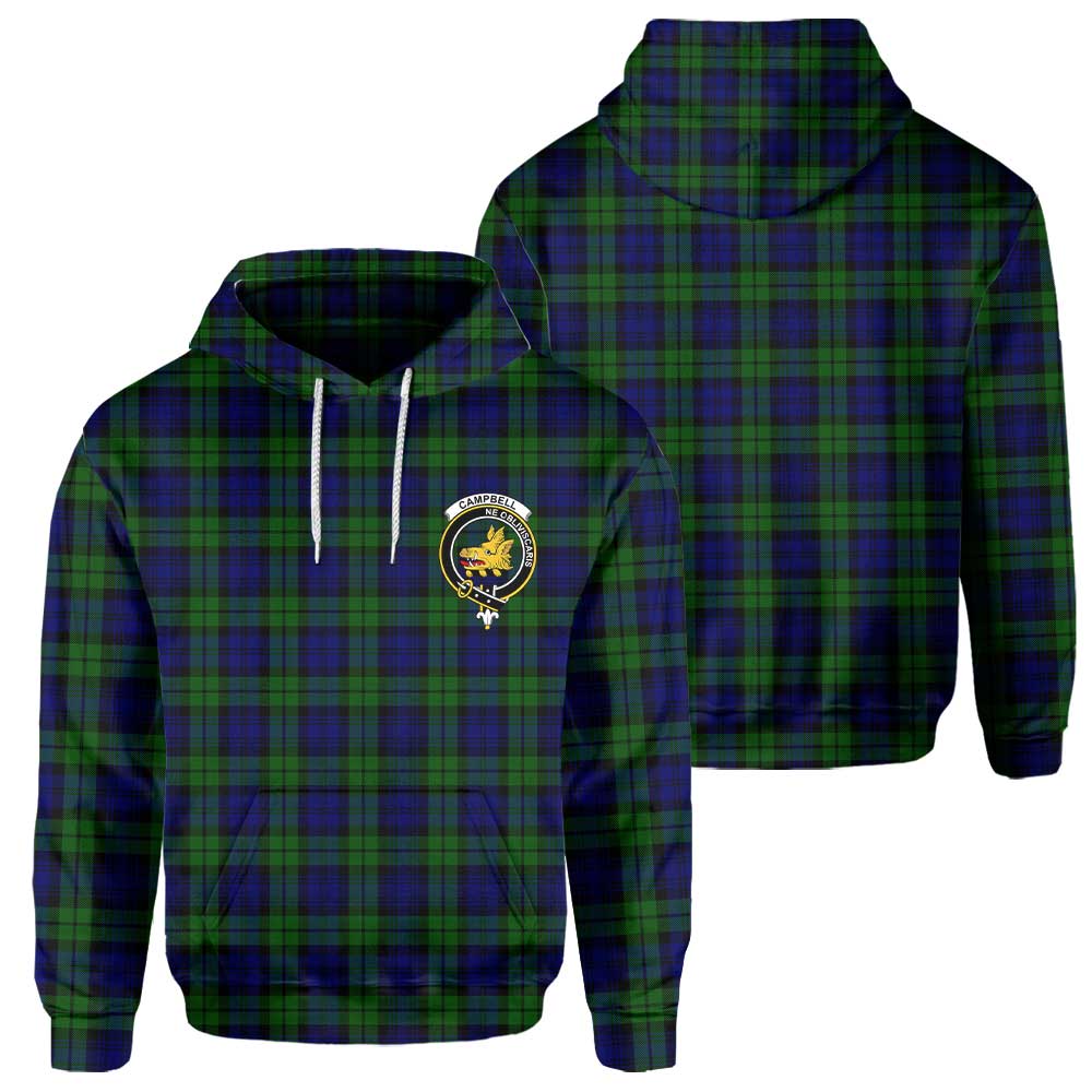 Clan Campbell Tartan Men Hoodie Crest And Plaid Basic Style