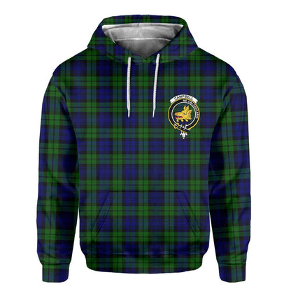 Clan Campbell Tartan Men Hoodie Crest And Plaid Basic Style