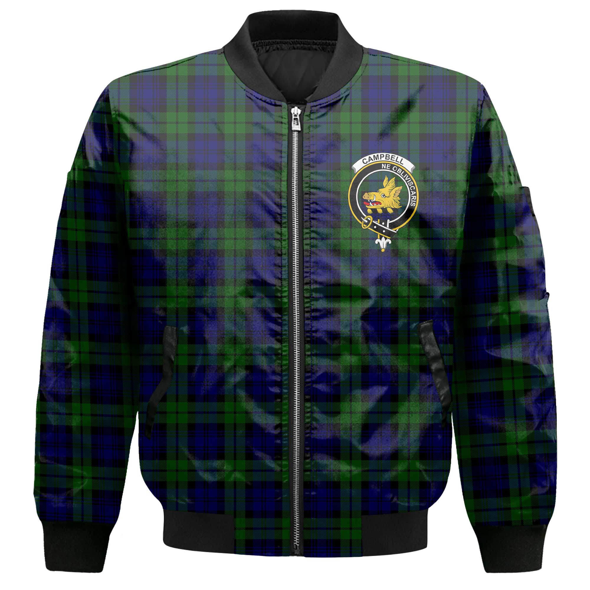 Clan Campbell Tartan Women Bomber Jacket Crest And Plaid Basic Style