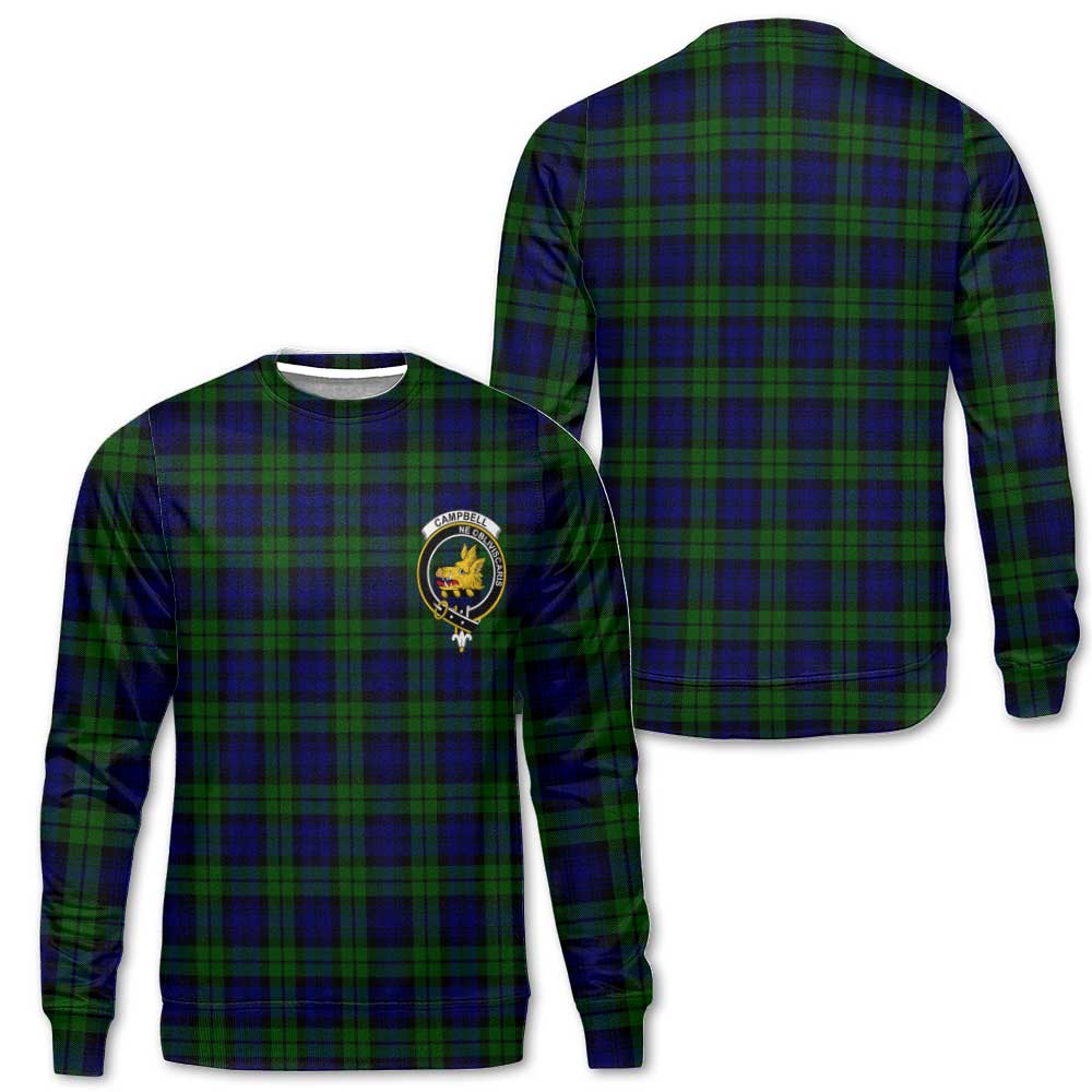 Clan Campbell Tartan Women Sweatshirt Crest And Plaid Basic Style