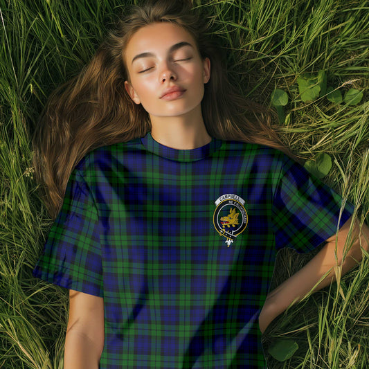 Clan Campbell Tartan Women T Shirt Crest And Plaid Basic Style