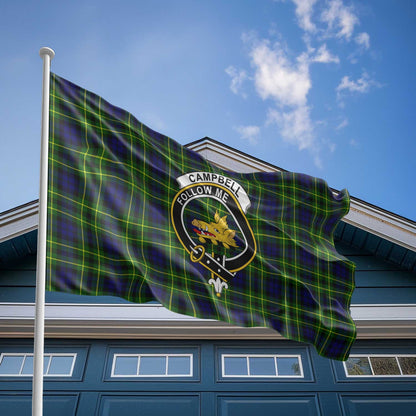 Clan Campbell Of Breadalbane Tartan Flag Crest And Plaid Basic Style