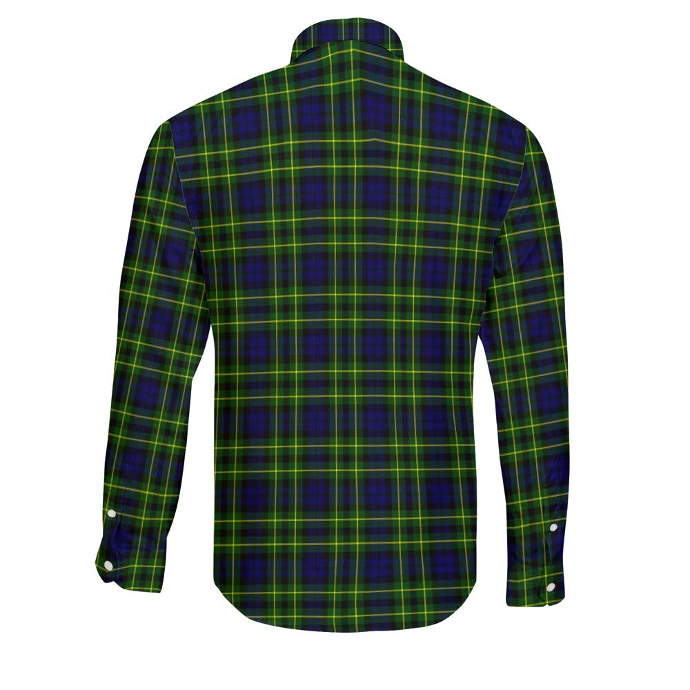 Clan Campbell Of Breadalbane Tartan Long Sleeve Button Shirt Crest And Plaid Basic Style