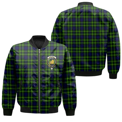 Clan Campbell Of Breadalbane Tartan Men Bomber Jacket Crest And Plaid Basic Style