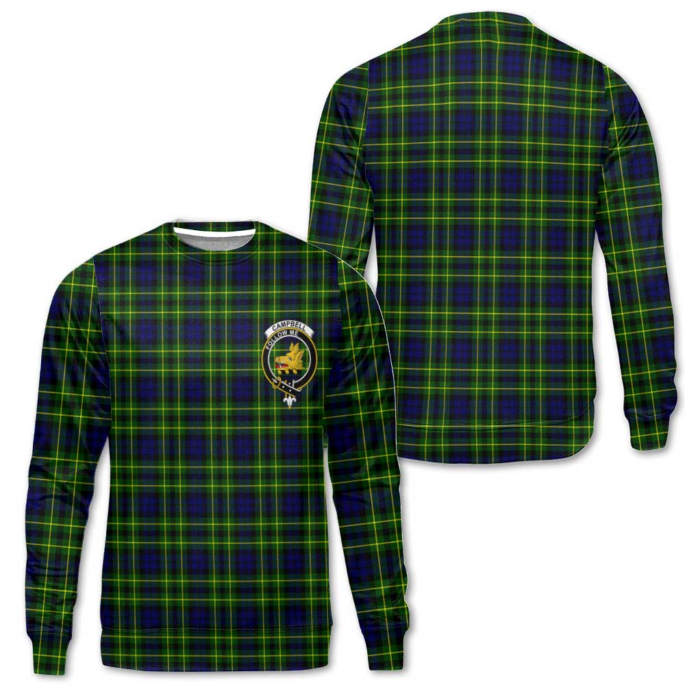 Clan Campbell Of Breadalbane Tartan Men Sweatshirt Crest And Plaid Basic Style