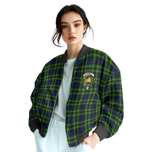 Clan Campbell Of Breadalbane Tartan Women Bomber Jacket Crest And Plaid Basic Style