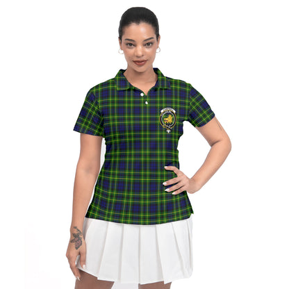 Clan Campbell Of Breadalbane Women Polo Shirt Crest And Plaid Basic Style