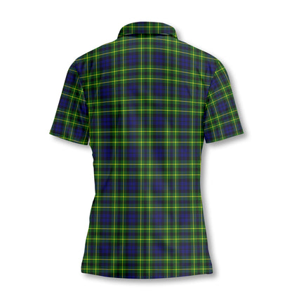 Clan Campbell Of Breadalbane Women Polo Shirt Crest And Plaid Basic Style