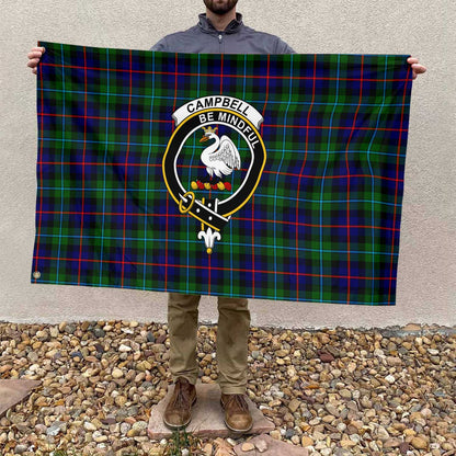 Clan Campbell Of Cawdor Tartan Flag Crest And Plaid Basic Style