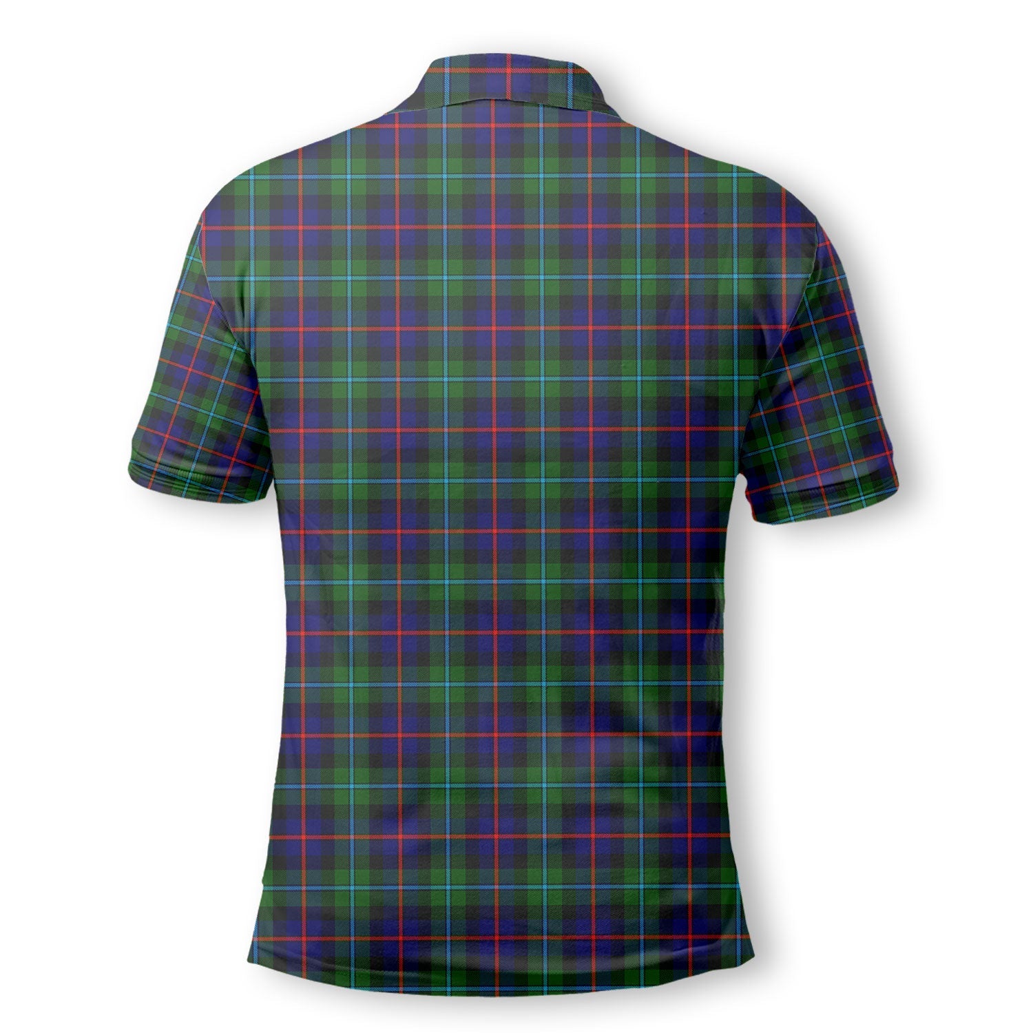 Clan Campbell Of Cawdor Golf Men Polo Shirt Crest And Plaid Basic Style