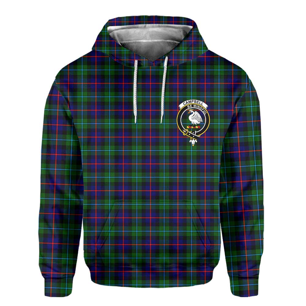 Clan Campbell Of Cawdor Tartan Men Hoodie Crest And Plaid Basic Style