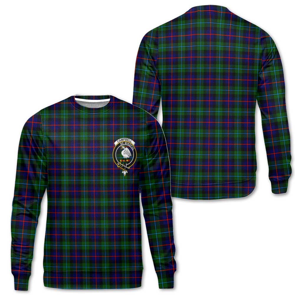 Clan Campbell Of Cawdor Tartan Men Sweatshirt Crest And Plaid Basic Style