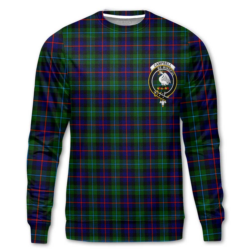 Clan Campbell Of Cawdor Tartan Men Sweatshirt Crest And Plaid Basic Style