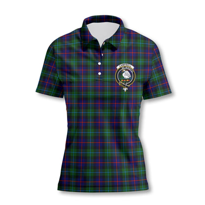 Clan Campbell Of Cawdor Tartan Women Polo Shirt Crest And Plaid Basic Style