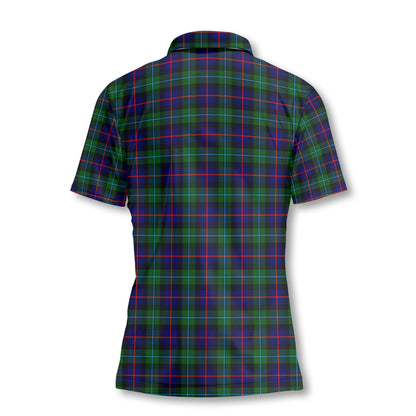 Clan Campbell Of Cawdor Tartan Women Polo Shirt Crest And Plaid Basic Style