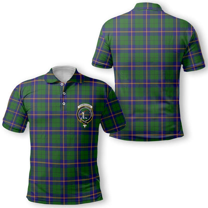 Clan Carmichael Tartan Men Polo Shirt Crest And Plaid Basic Style