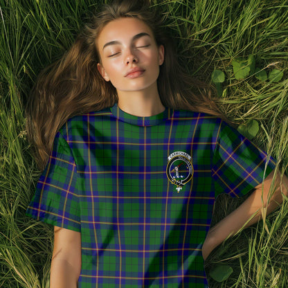 Clan Carmichael Tartan Women T Shirt Crest And Plaid Basic Style