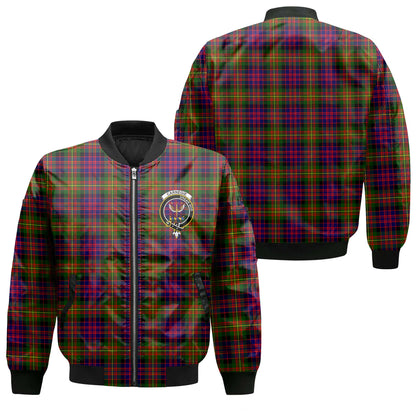 Clan Carnegie Tartan Men Bomber Jacket Crest And Plaid Basic Style