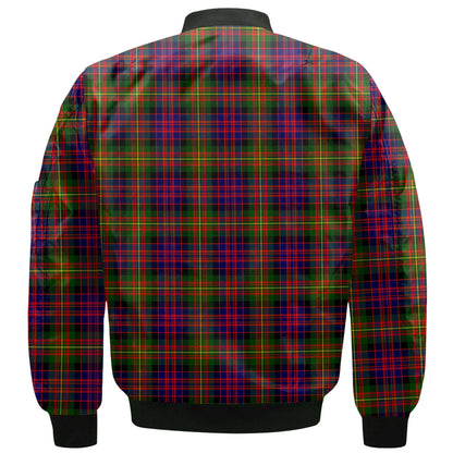 Clan Carnegie Tartan Men Bomber Jacket Crest And Plaid Basic Style