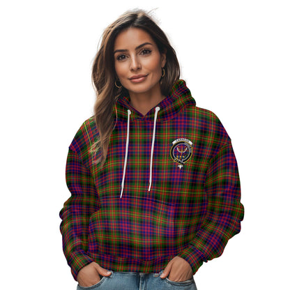 Clan Carnegie Tartan Women Hoodie Crest And Plaid Basic Style