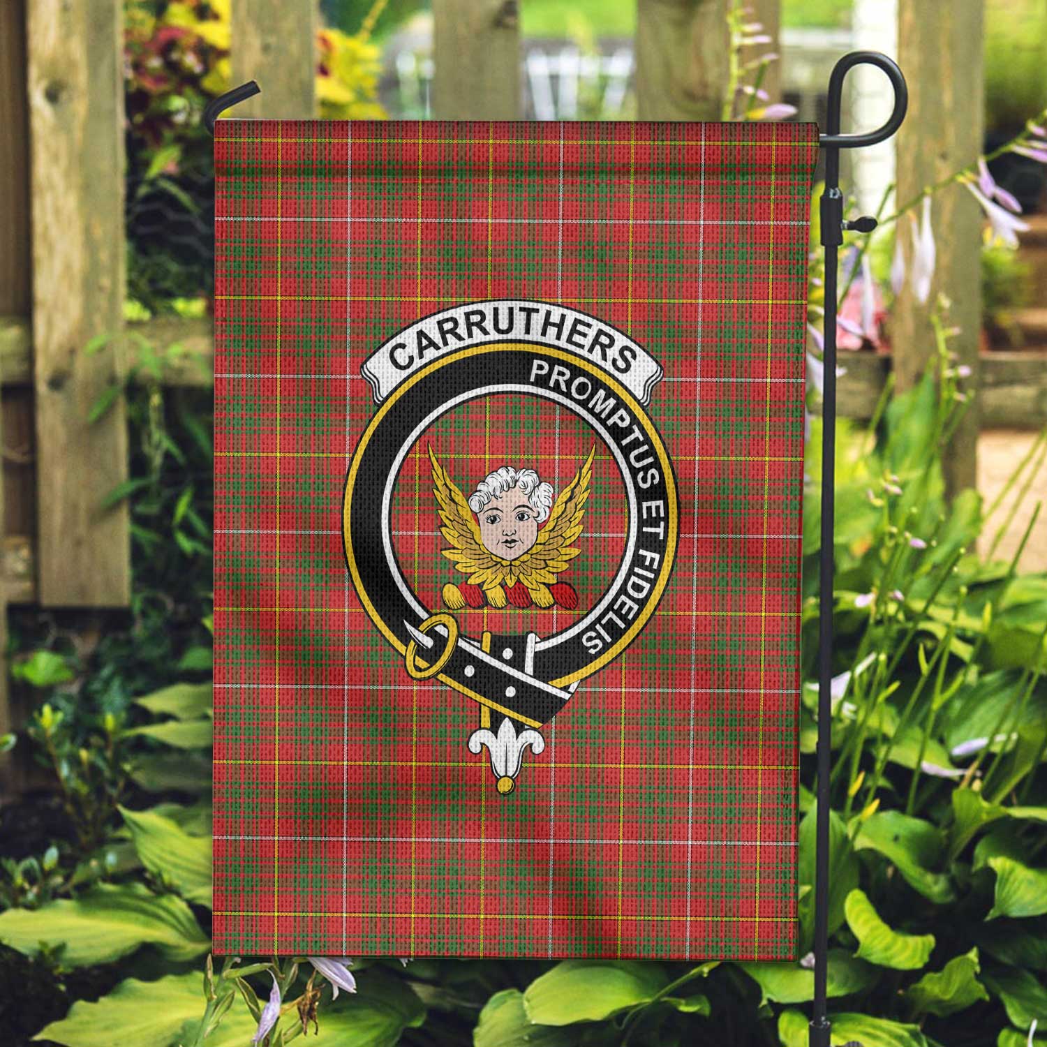 Clan Carruthers Tartan Garden Flag Crest And Plaid Basic Style