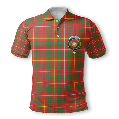 Clan Carruthers Tartan Golf Men Polo Shirt Crest And Plaid Basic Style