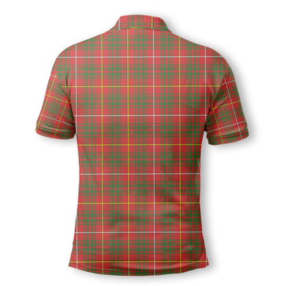 Clan Carruthers Tartan Golf Men Polo Shirt Crest And Plaid Basic Style