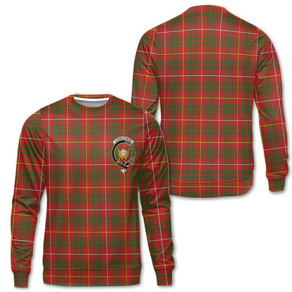 Clan Carruthers Tartan Men Sweatshirt Crest And Plaid Basic Style