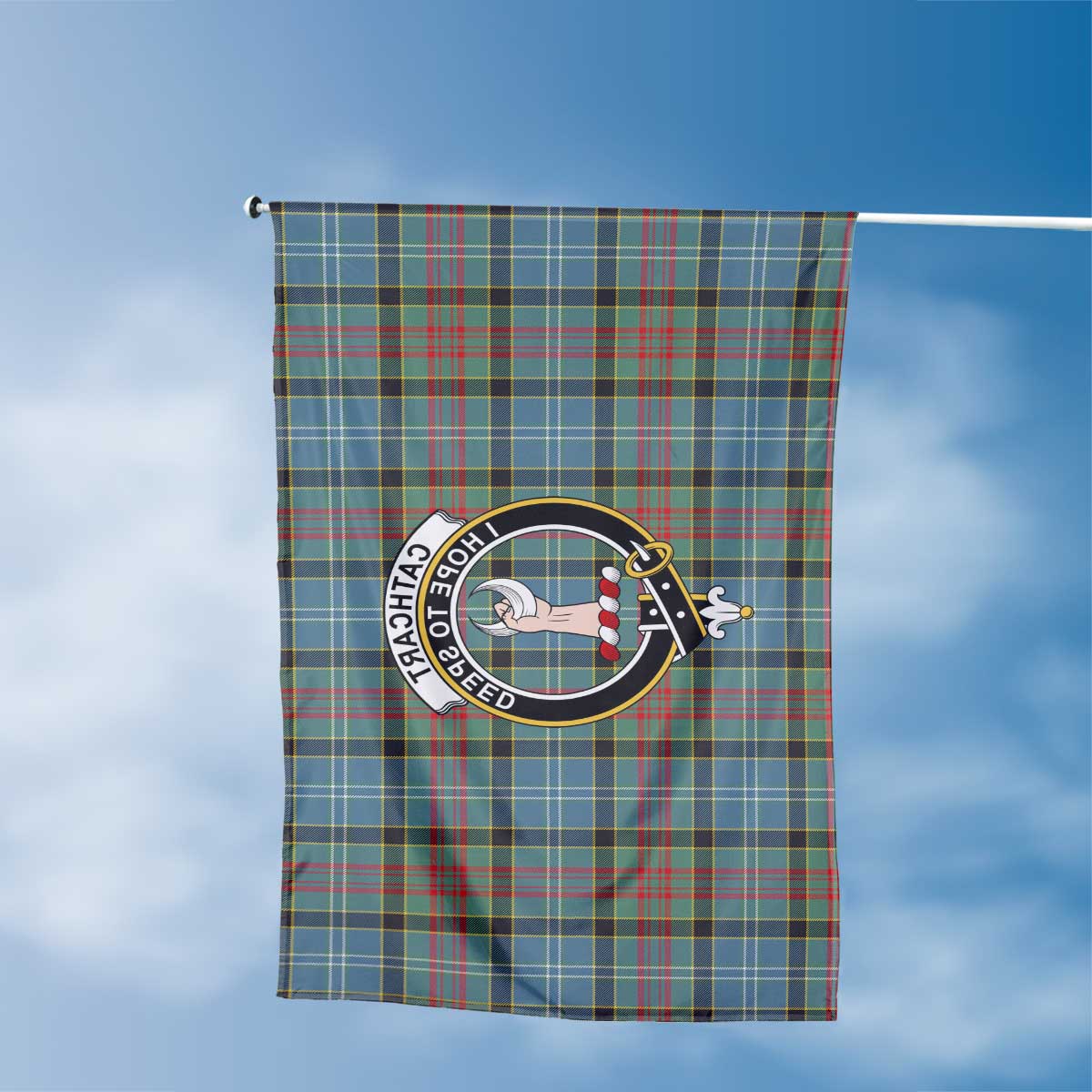 Clan Cathcart Tartan Flag 1 Crest And Plaid Basic Style Tartan House Flag Crest And Plaid Basic Style