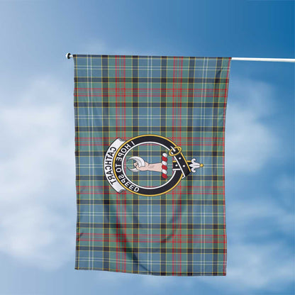 Clan Cathcart Tartan Flag Crest And Plaid Basic Style