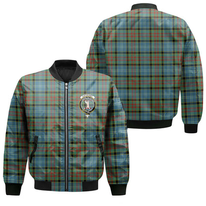 Clan Cathcart Tartan Men Bomber Jacket Crest And Plaid Basic Style