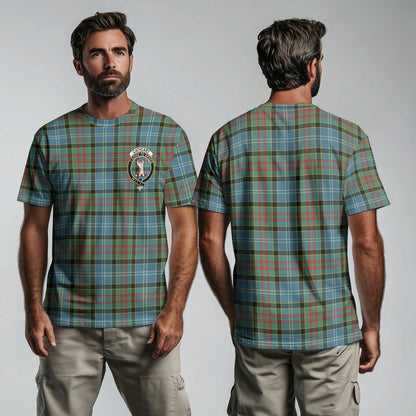 Clan Cathcart Tartan Men T Shirt Crest And Plaid Basic Style